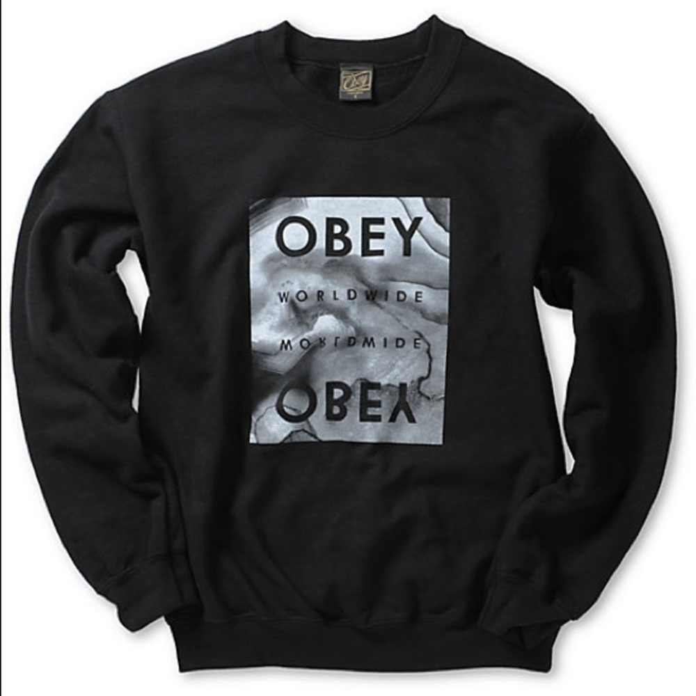 SMOKE AGATE OBEY WORLDWIDE RAGLAN KNIT